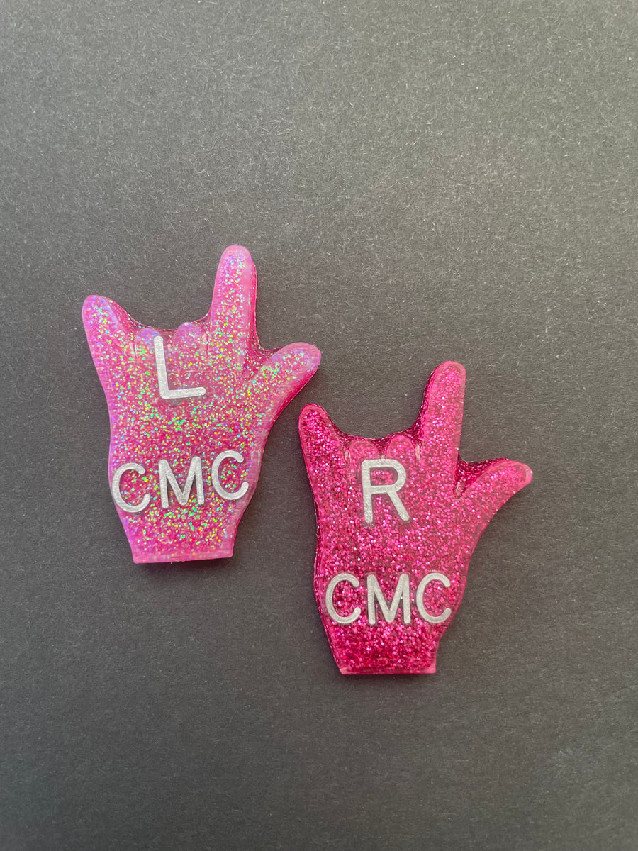 Sign Language Xray Markers, With 2 or 3 Initials, Glitter, ILU, I Love