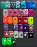 Large Rectangle Glitter Markers W/ Small Skulls, With 2 or 3 Initials, Skull Markers