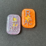 Tweety Bird X-ray Markers, 2 or 3 Initials, cute, tweety, bird, Small Rectangle, Glitter