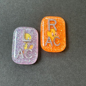 Tweety Bird X-ray Markers, 2 or 3 Initials, cute, tweety, bird, Small Rectangle, Glitter