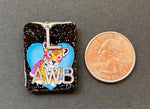 Leopard & Alien Xray Markers, With 2 or 3 Initials, Glitter, Rectangle, 90’s theme, leopard, alien Animal Print