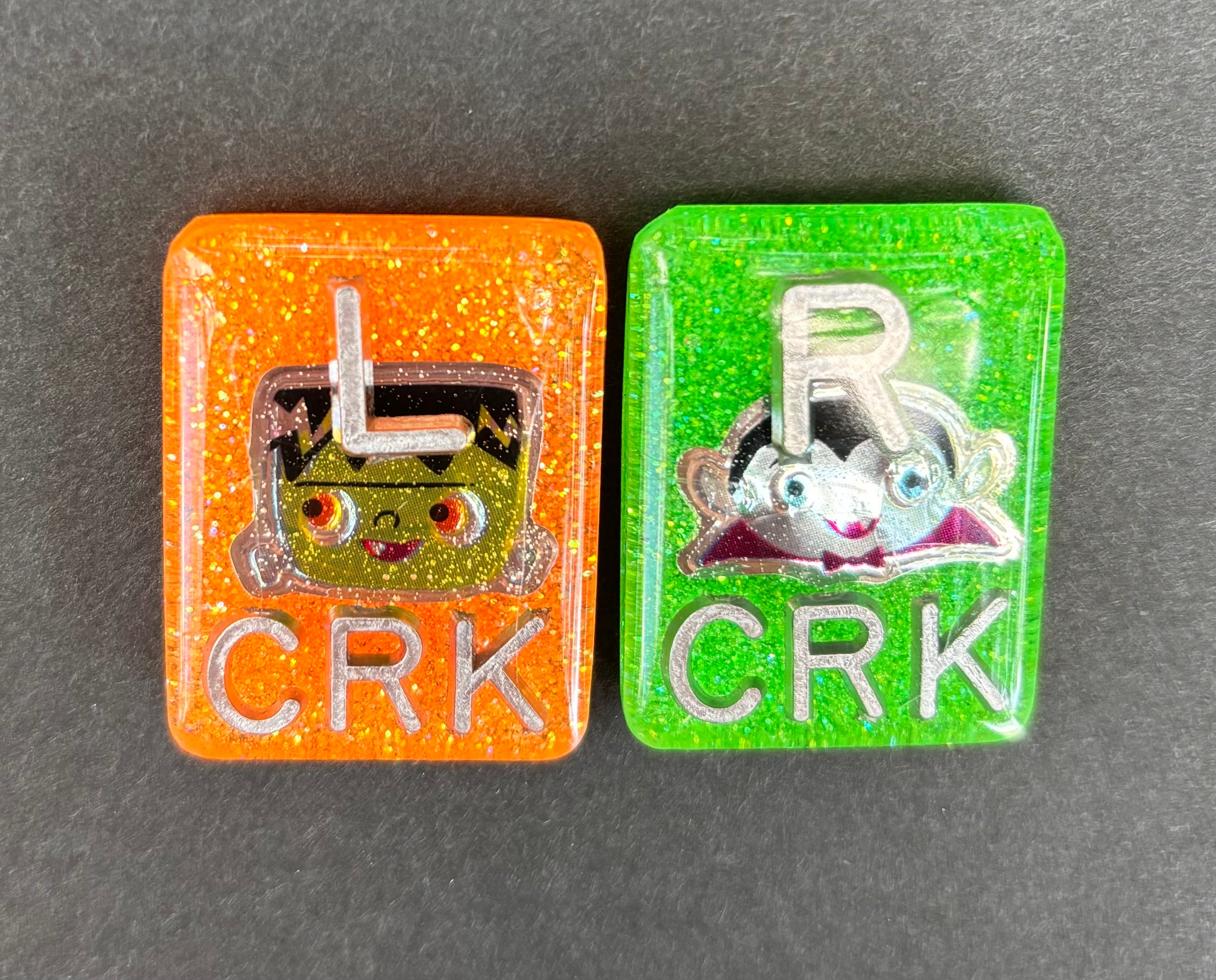 frankenstein and dracula X-ray Markers, With 2 or 3 Initials, Large Rectangle, Halloween, spooky