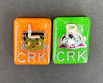 frankenstein and dracula X-ray Markers, With 2 or 3 Initials, Large Rectangle, Halloween, spooky