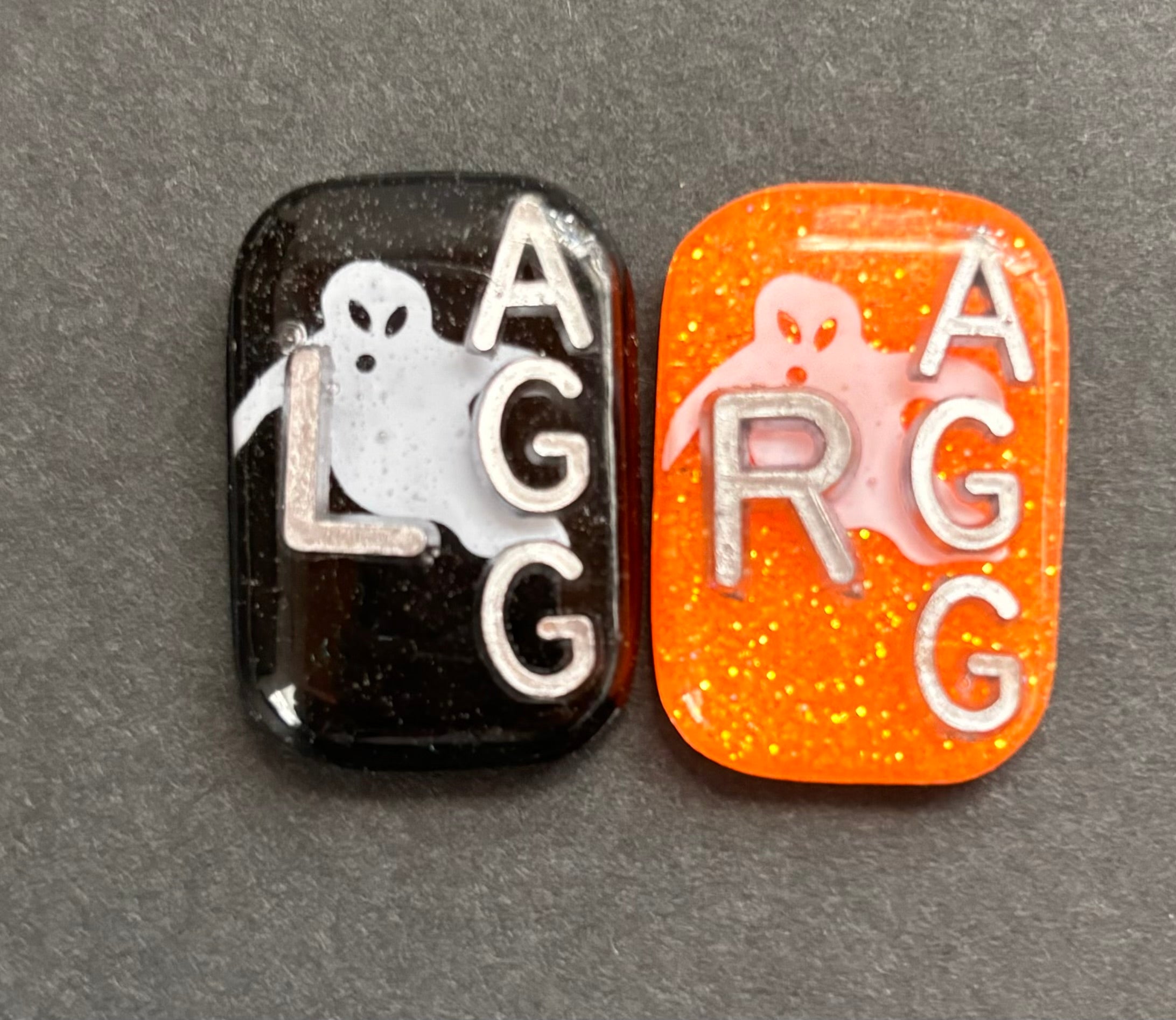 Ghost Xray Markers, With 2 or 3 Initials, small  Rectangle, Spooky, Casper, Halloween