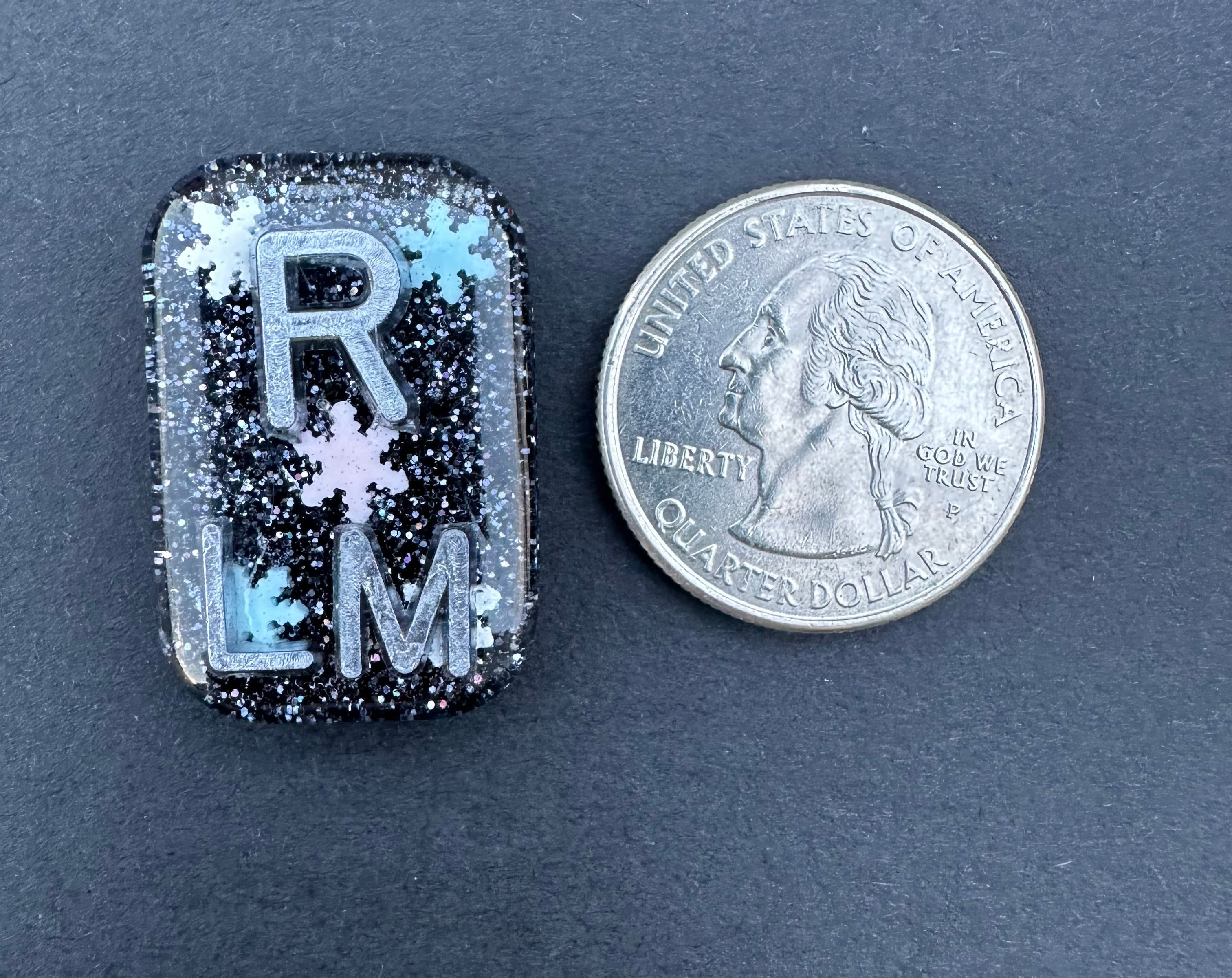 Scattered Snowflake Xray Markers, With 2 or 3 Initials, Winter Xray Markers