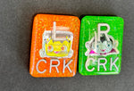 frankenstein and dracula X-ray Markers, With 2 or 3 Initials, Large Rectangle, Halloween, spooky