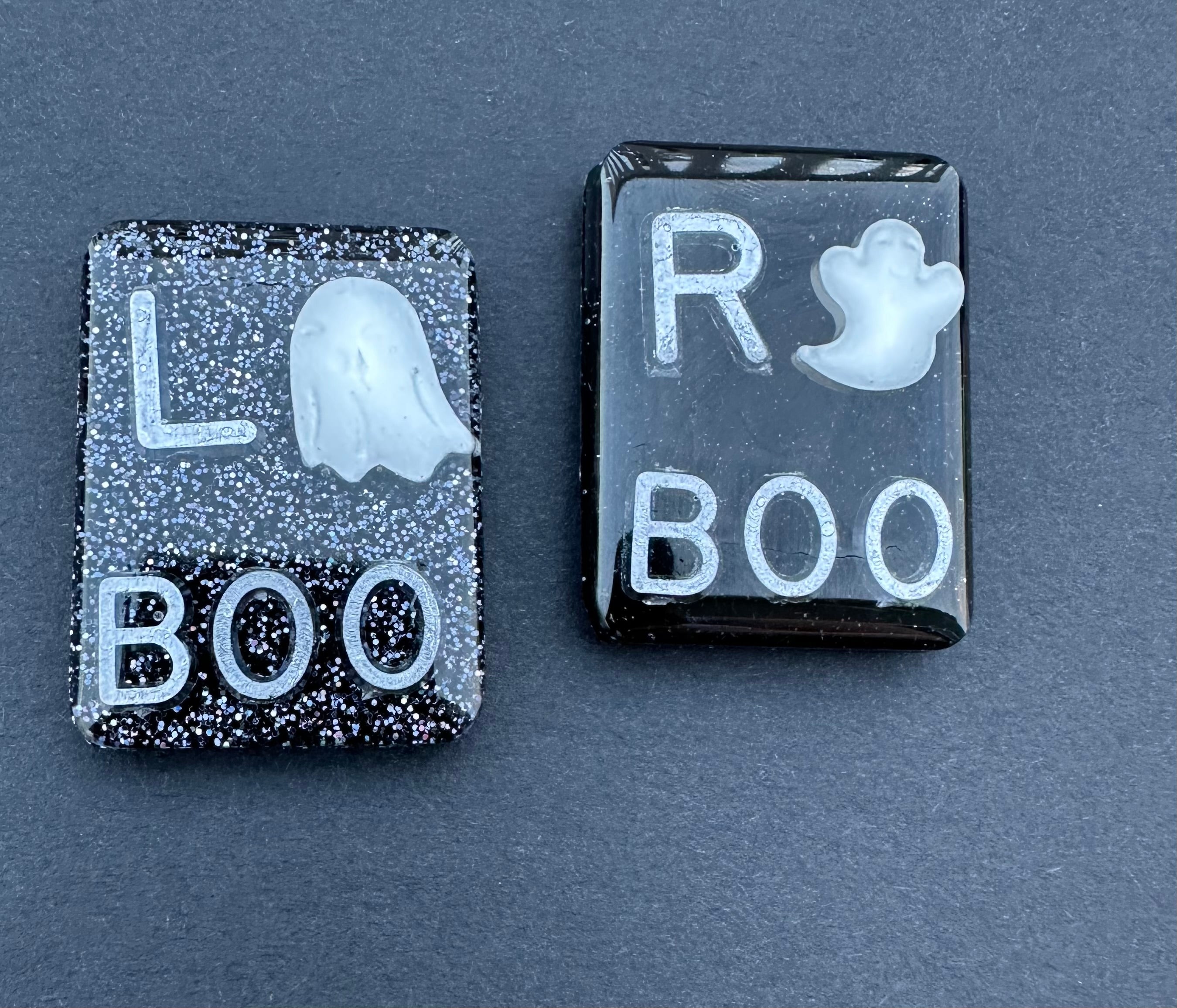 Cute Ghost Xray Markers, With 2 or 3 Initials, Large Rectangle, Spooky, Casper, Halloween