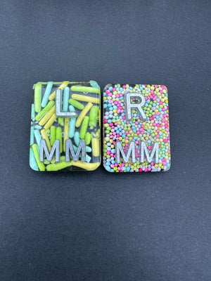 Sprinkle Xray Markers, Rectangle, 2 or 3 Initials, Cute, Fun, Easter, spring