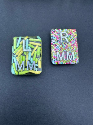 Sprinkle Xray Markers, Rectangle, 2 or 3 Initials, Cute, Fun, Easter, spring