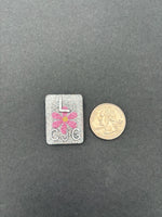 Flower Xray Markers, With 2 or 3 Initials, Large Rectangle, Glitter, Flowers