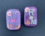 Hawaiian flowers Xray Markers, 2 or 3 Initials, flowers, summer, hawaiian Small Rectangle, Glitter