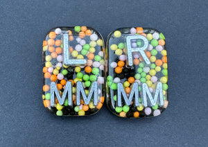 Sprinkle Xray Markers, Rectangle, 2 or 3 Initials, Cute, Fun, Halloween