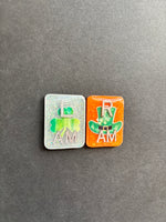 St. Patrick's Day Xray Markers, Rectangle, With Initials, Glitter, St Patricks Day, Irish, Shamrock, Leprechaun, Top Hat