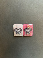 Black Lab Xray Markers, With 2 or 3 Initials, Rectangle, Glitter, Dog