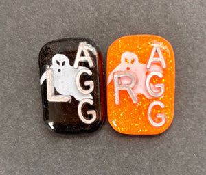 Ghost Xray Markers, With 2 or 3 Initials, small  Rectangle, Spooky, Casper, Halloween