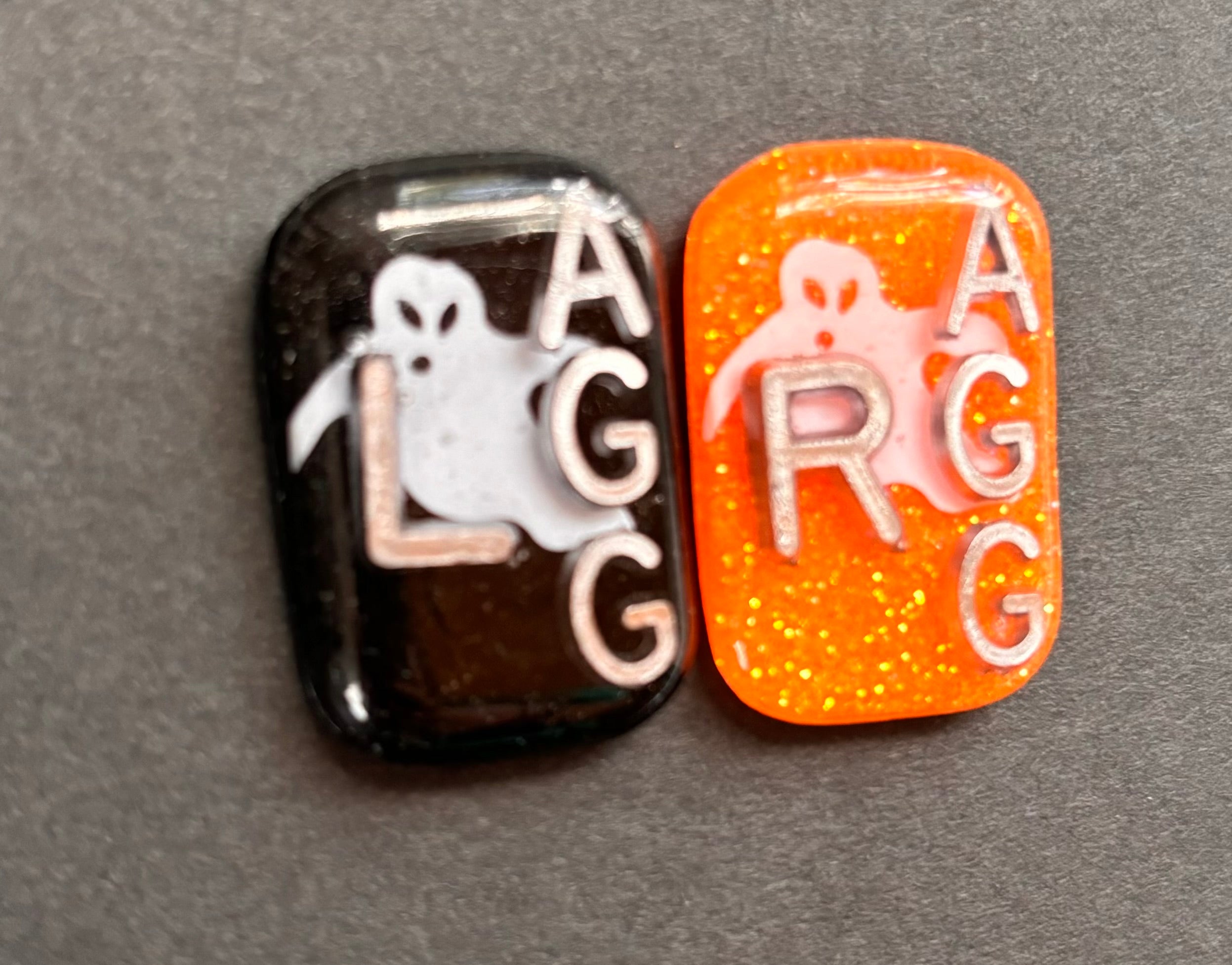 Ghost Xray Markers, With 2 or 3 Initials, small  Rectangle, Spooky, Casper, Halloween