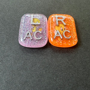 Tweety Bird X-ray Markers, 2 or 3 Initials, cute, tweety, bird, Small Rectangle, Glitter