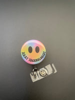 X-ray Technologist Rainbow Smiley Face Retractable ID Badge Holder X-ray, happy, smile