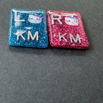 Cute hello Kitty Xray Markers, Rectangle, Glitter, Cat X-ray Markers, With 2 or 3 Initials