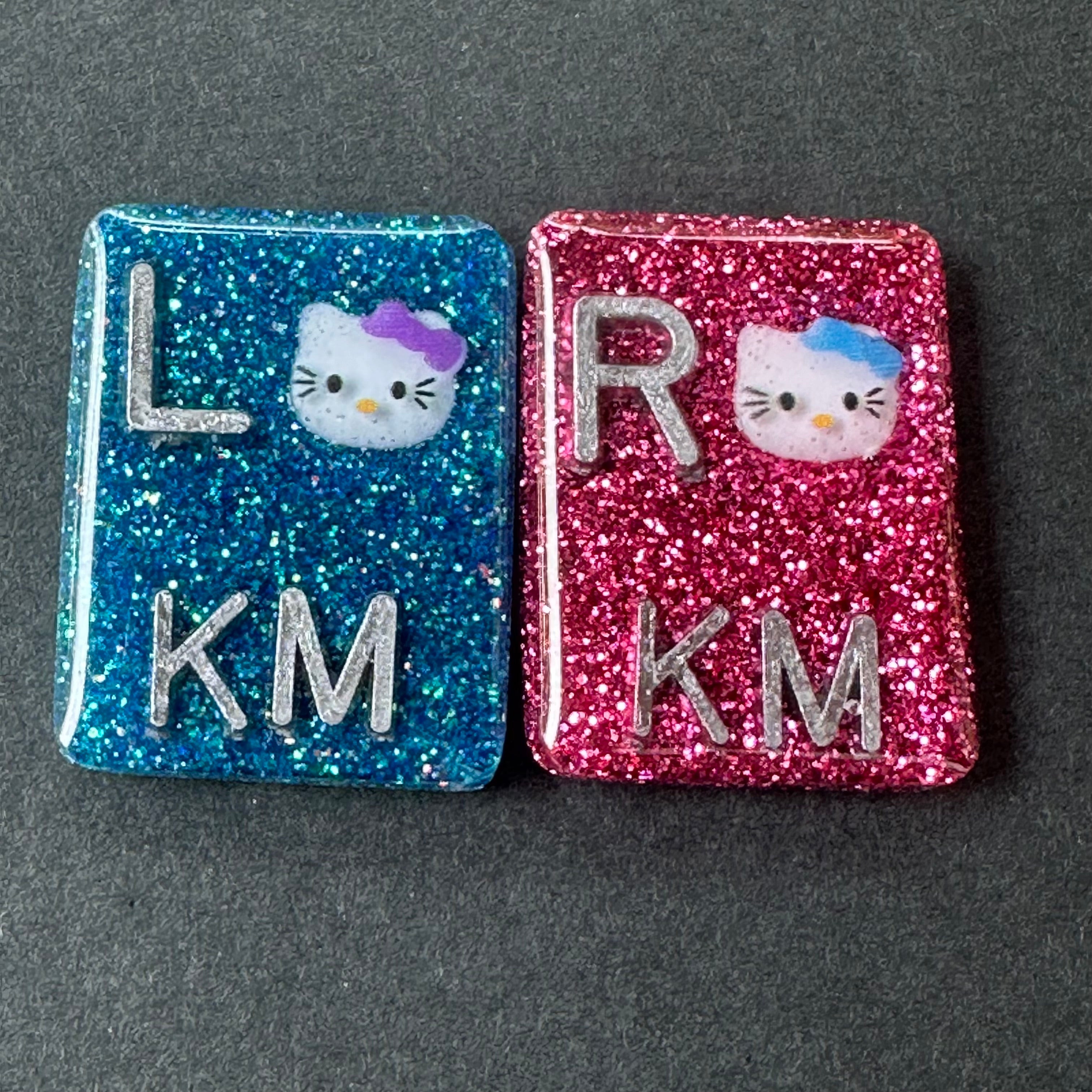 Cute hello Kitty Xray Markers, Rectangle, Glitter, Cat X-ray Markers, With 2 or 3 Initials