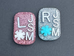 White & blue snowflake Xray Markers, With 2 or 3 Initials, snowflake Winter Xray Markers