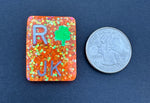 Leprechaun and Shamrock Rectangle Xray Markers, With Initials, Glitter, St Patricks Day, Irish