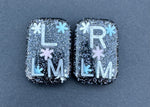 Scattered Snowflake Xray Markers, With 2 or 3 Initials, Winter Xray Markers