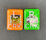 frankenstein and dracula X-ray Markers, With 2 or 3 Initials, Large Rectangle, Halloween, spooky