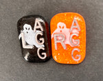 Ghost Xray Markers, With 2 or 3 Initials, small  Rectangle, Spooky, Casper, Halloween