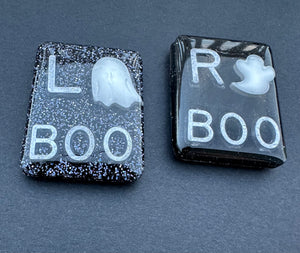 Cute Ghost Xray Markers, With 2 or 3 Initials, Large Rectangle, Spooky, Casper, Halloween