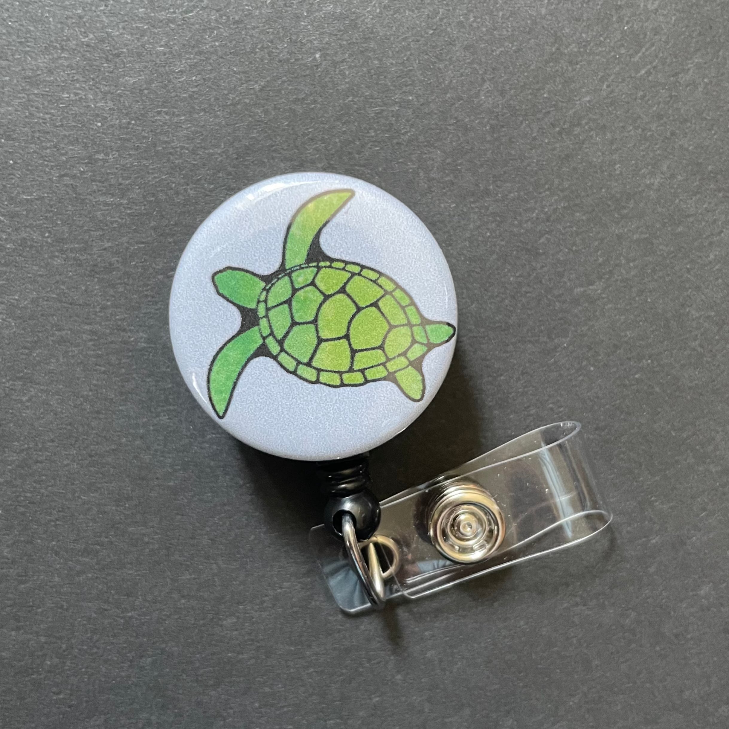 Sea Turtle Retractable Badge Reel ID Badge Holder