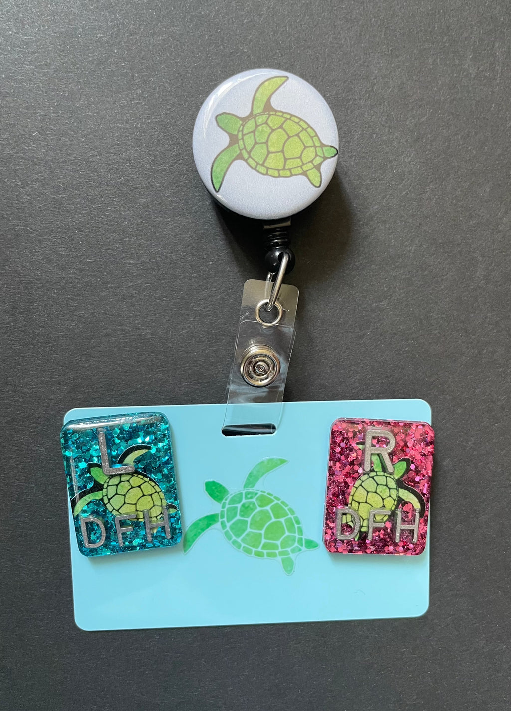 Sea Turtle Xray Tech Bundle, Xray Markers, Small Rectangle, Badge Reel, Marker Holder