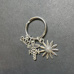 RN Caduceus Key Chain W/ Year & Sunflower Charm, RN, Floral, Nursing, Gift