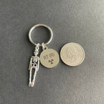 Skeleton Keychain and RT(R) Charm, Radiology, Xray Tech, Gift