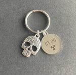 RT(R) Charm and Skull Key Chain, Radiology, Xray Tech, Gift