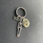 Skeleton, RT(R) Charm, W/ Year Key Chain, Radiology, Xray Tech, Gift