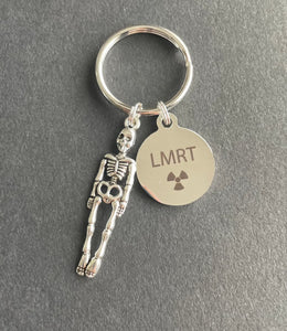 LMRT Charm & Skeleton Key Chain, Radiology, Xray Tech, Gift