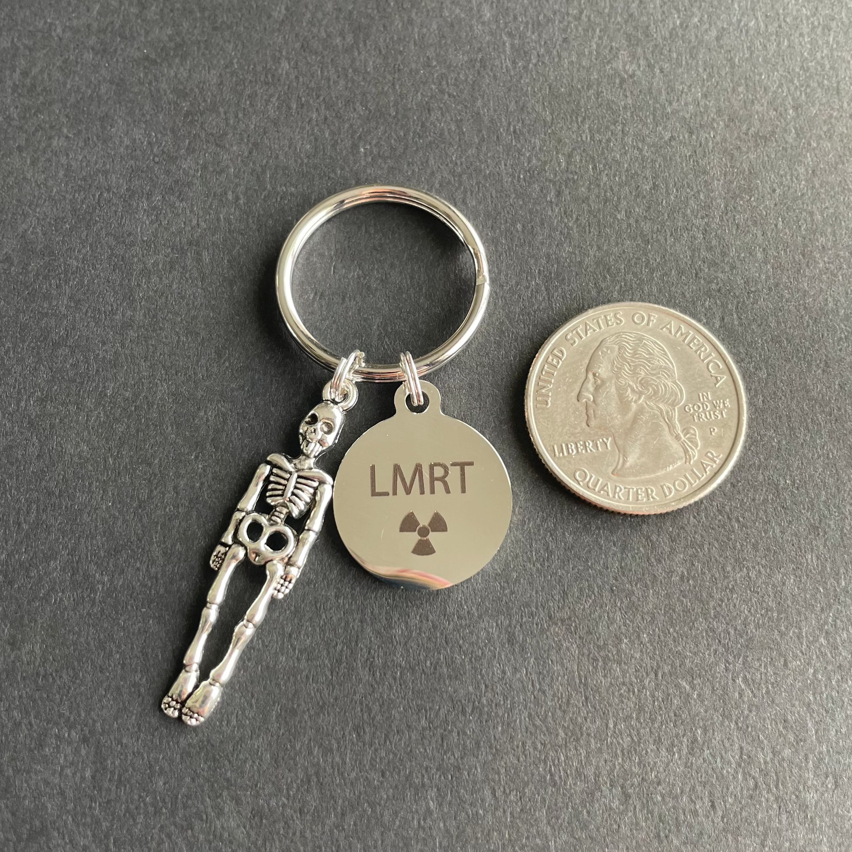 LMRT Charm & Skeleton Key Chain, Radiology, Xray Tech, Gift