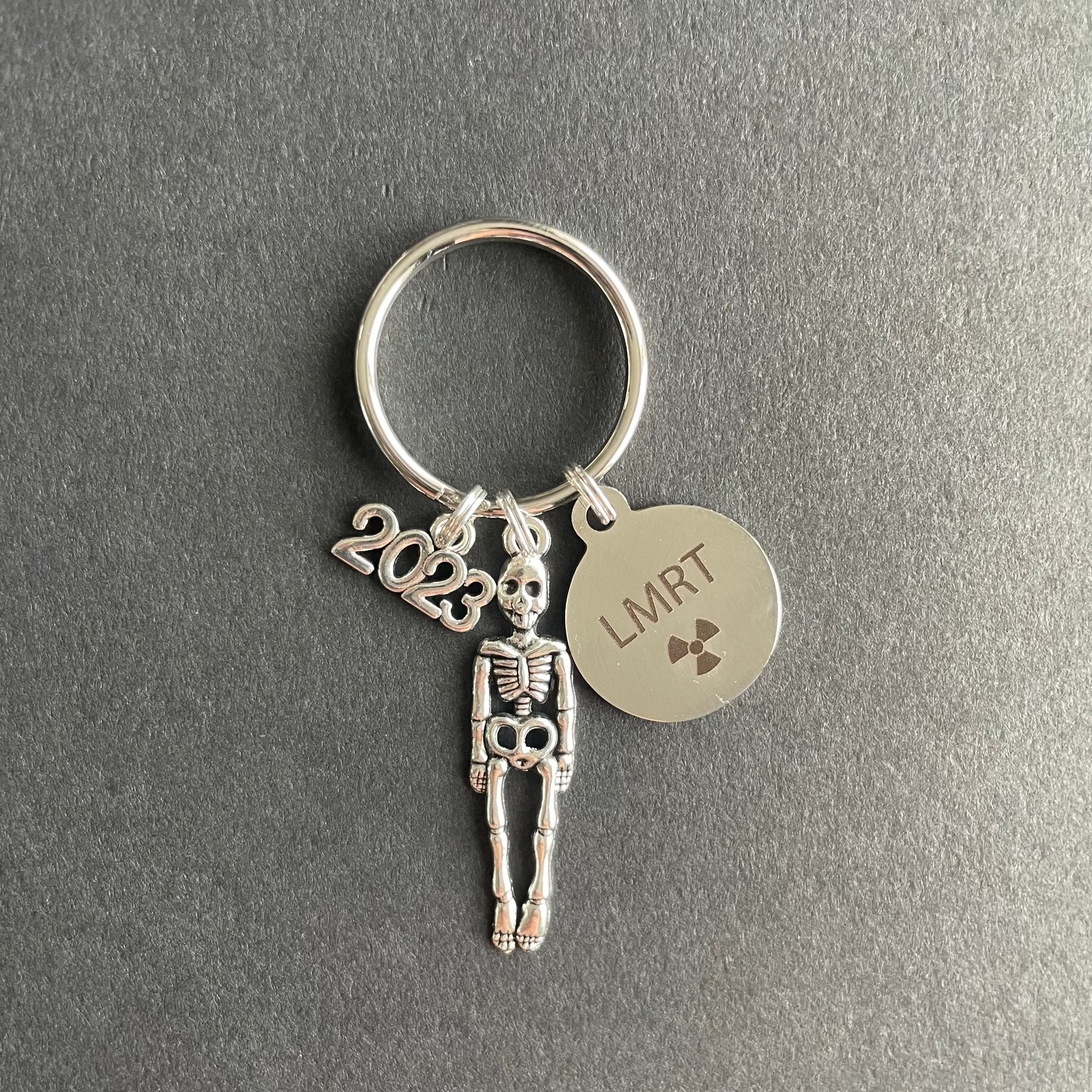 LMRT Skeleton Key Chain W/ Year, Radiology, Xray Tech, Gift