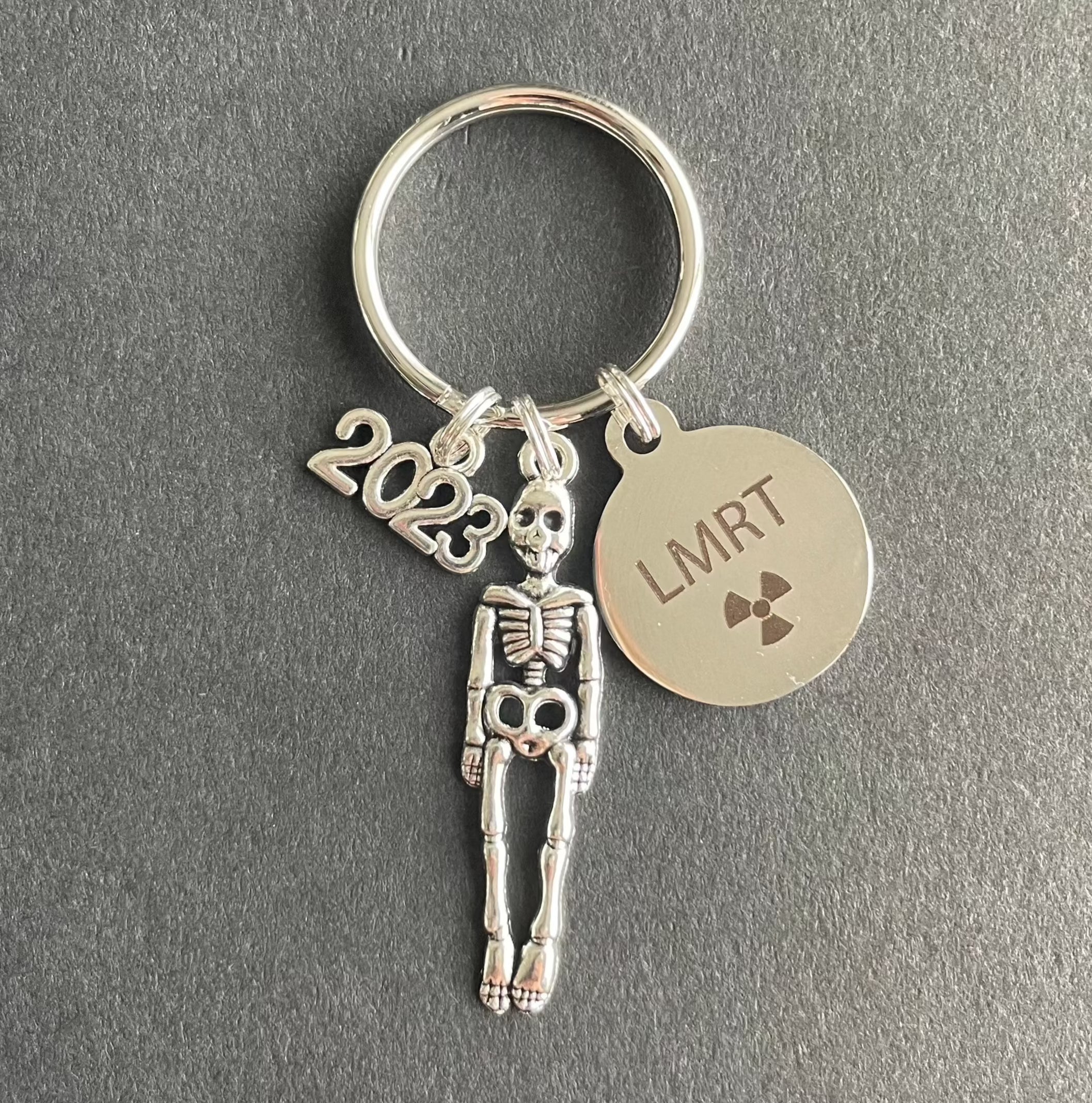 LMRT Skeleton Key Chain W/ Year, Radiology, Xray Tech, Gift