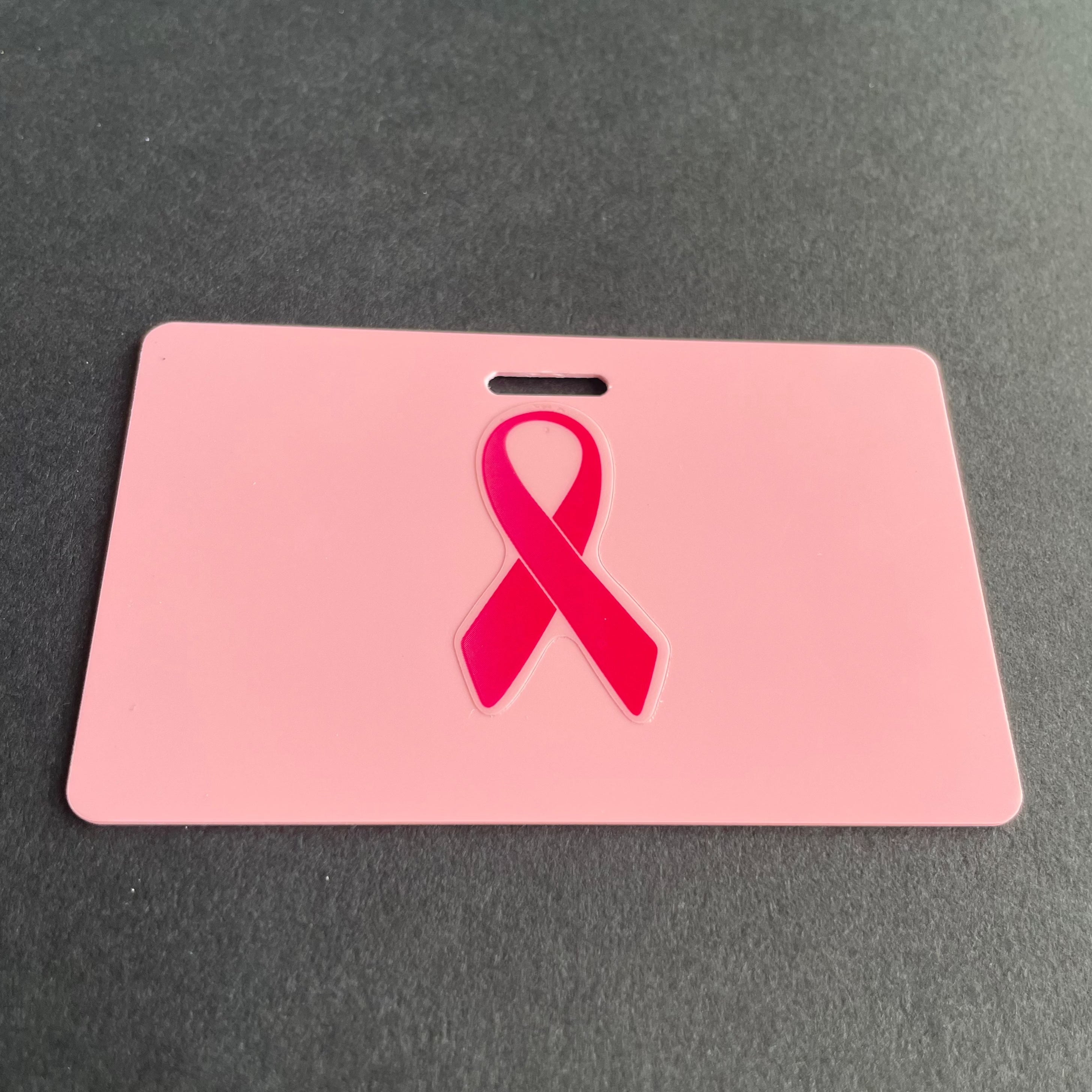 Breast Cancer Ribbon Xray Marker Holder, Breast Cancer, PVC, ID Badge