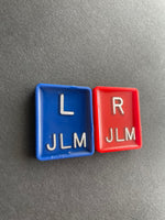 Classic Red & Blue Large Xray Markers, With 2 or 3 Initials