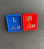 Classic Red & Blue Large Xray Markers, With 2 or 3 Initials