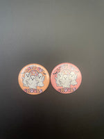 Let's Go Ghouls Retractable ID Badge Holder, Ghost, Halloween, Fall, Fun, Spooky Season, Orange