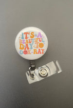 It's a Beautiful Day To Do X-ray Retractable ID Badge Holder X-ray, happy, floral