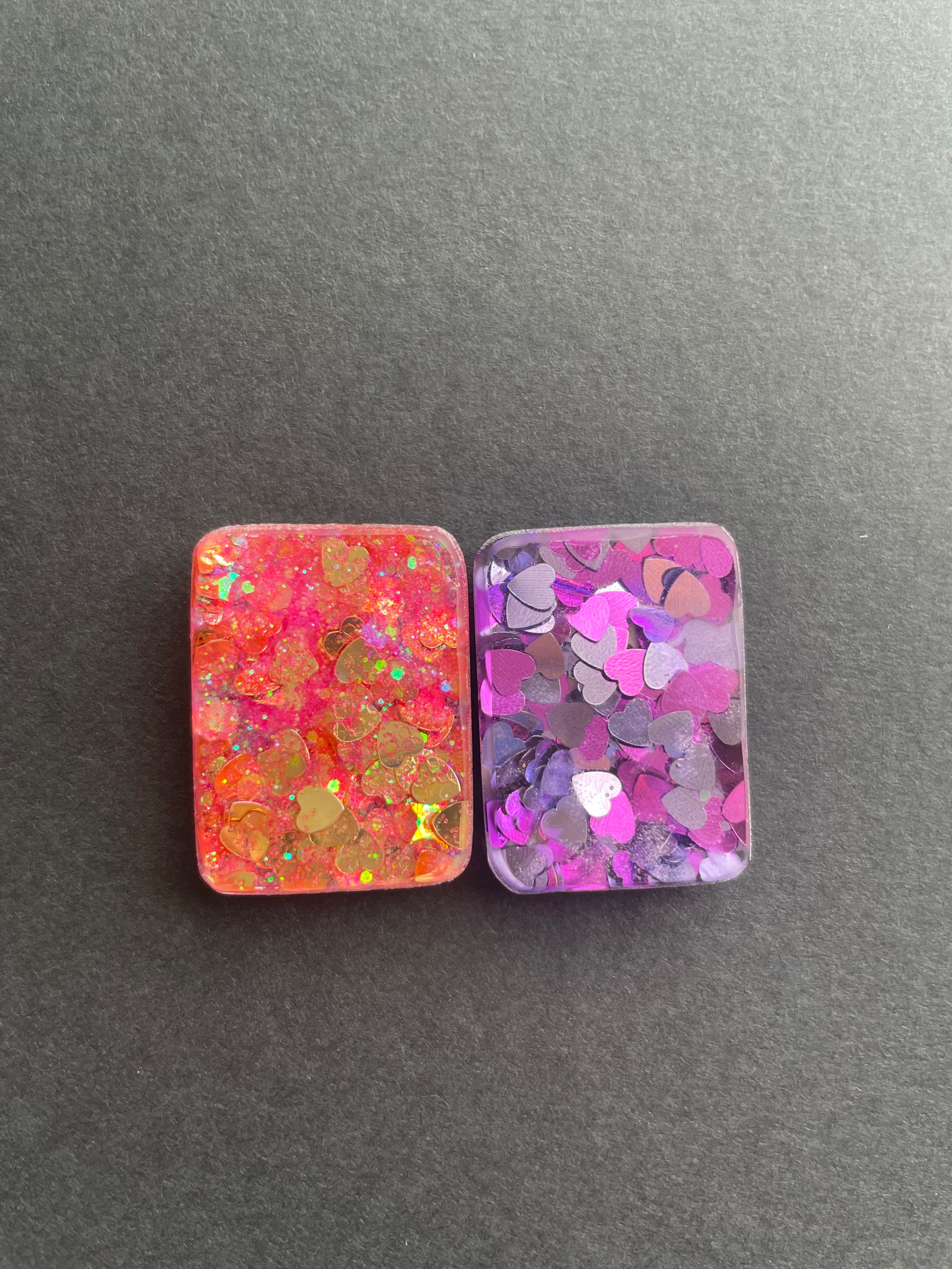 Barbie Rectangle Glitter Xray Markers, 2 or 3 Initials