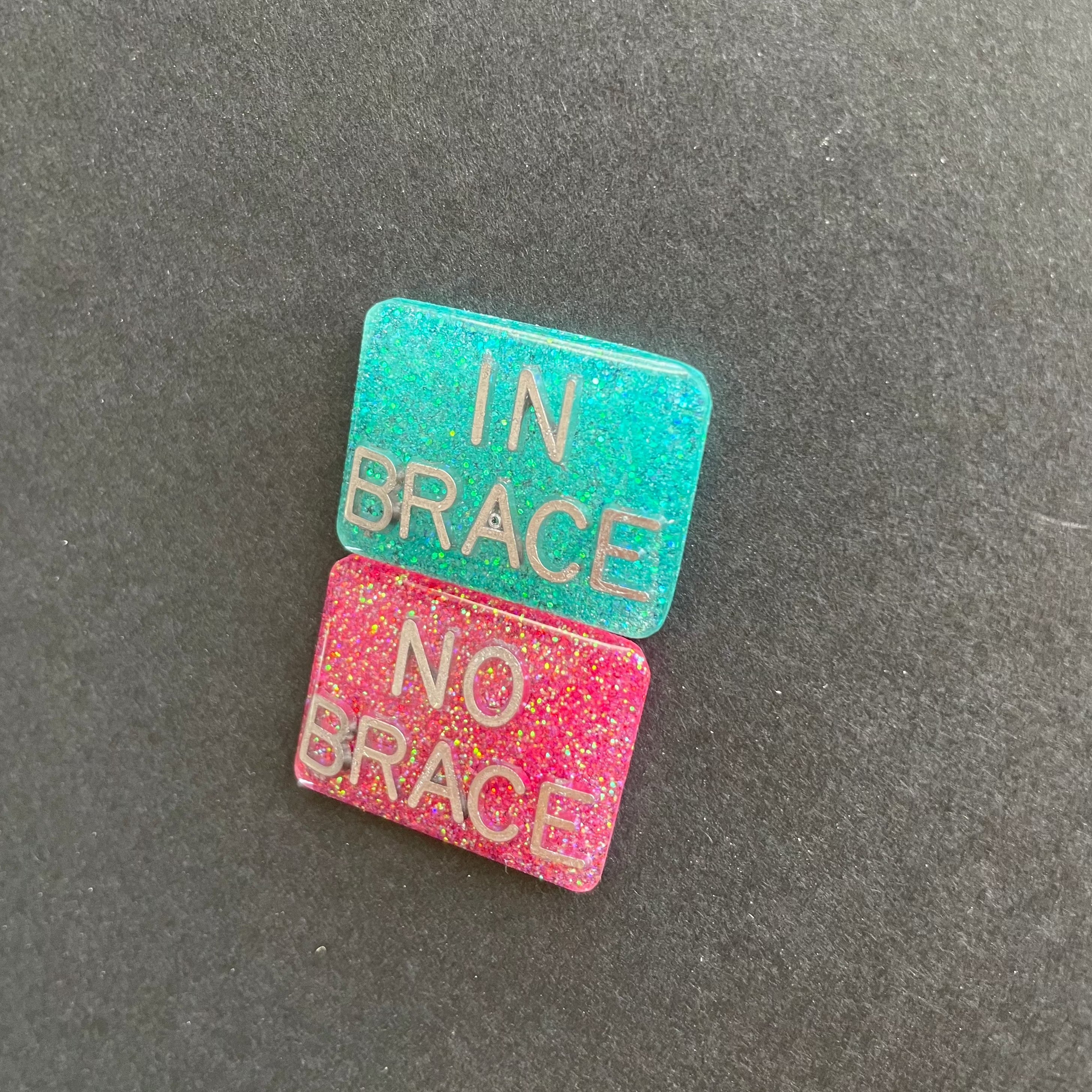 In vs Out of Brace Xray Marker, Rectangle, Glitter, Ortho