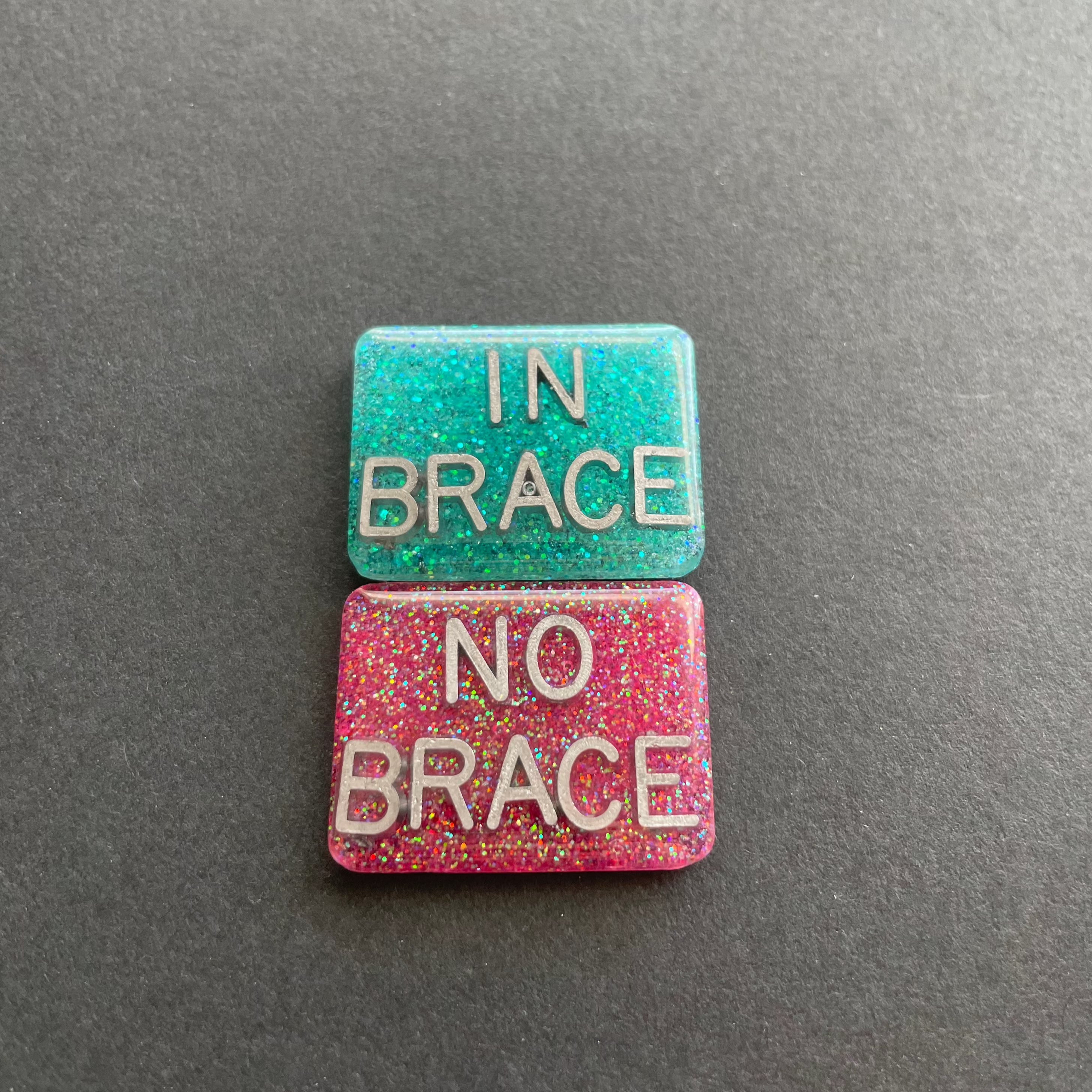 In vs Out of Brace Xray Marker, Rectangle, Glitter, Ortho