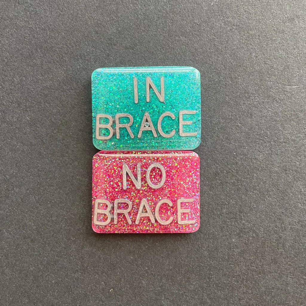 In vs Out of Brace Xray Marker, Rectangle, Glitter, Ortho