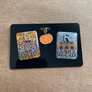 Xray Marker Holder With Pumpkin Charm, PVC, ID Badge